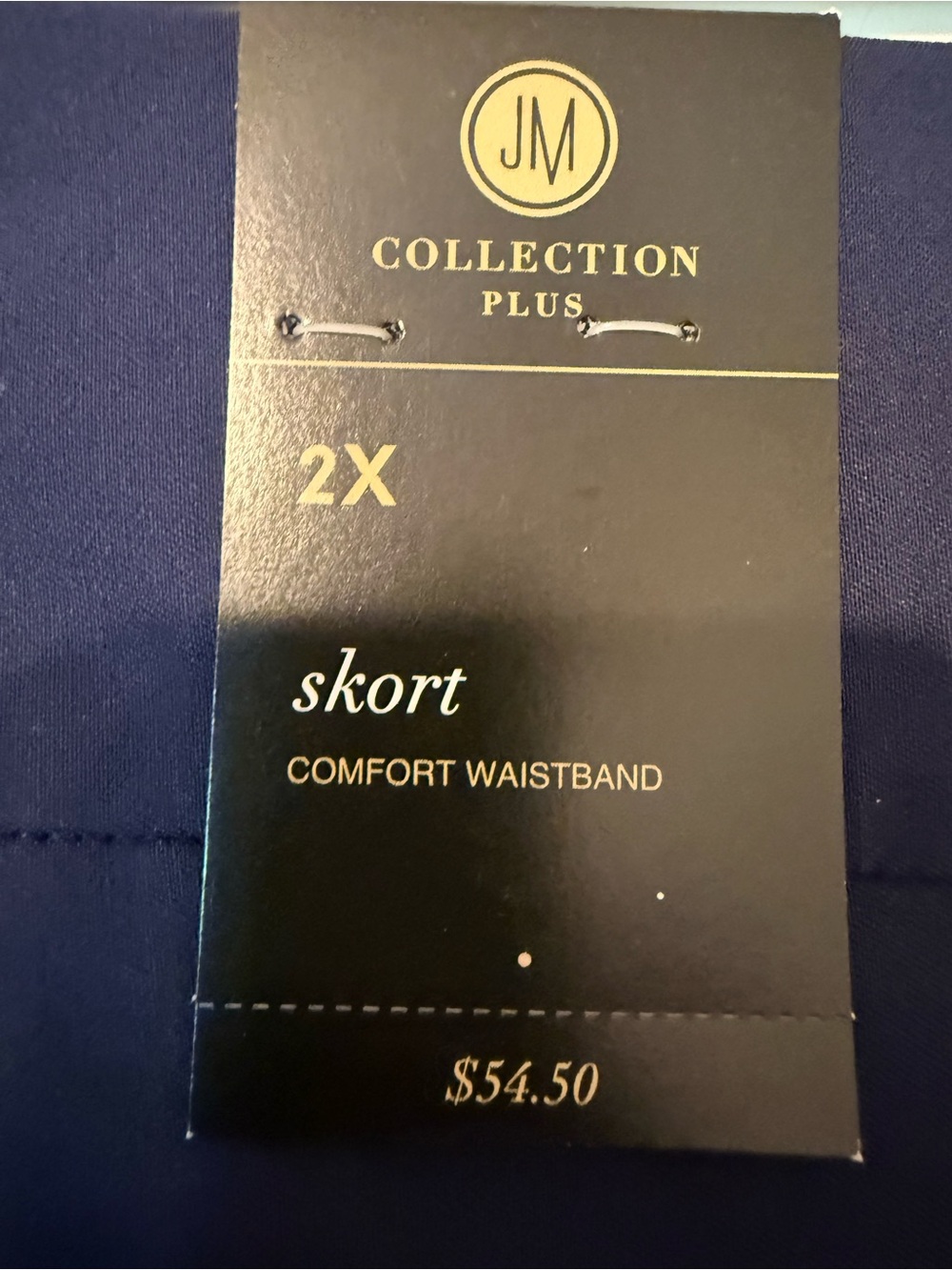 JM Collection Navy Plus Skort - Comfort Waistband